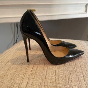 Christian Louboutin Black Patent Leather Pumps (So Kate style)